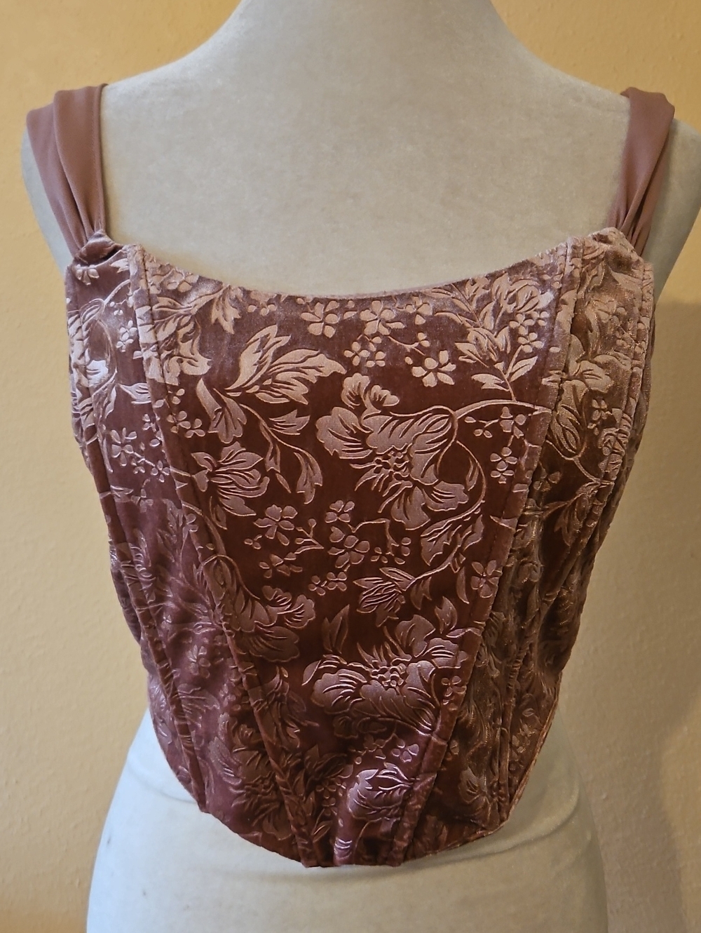 Altar'd States Mauve Velvet Corset XS